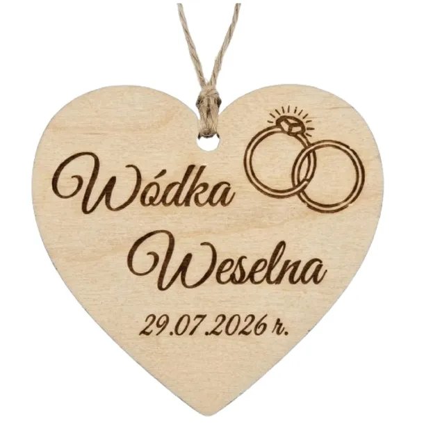 Zawieszka Na Wódkę Weselną Butelkę Alkohol Wesele Ślub Z Datą Imionami