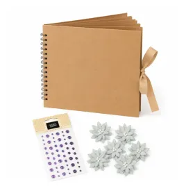 album-do-zdobienia-scrapbooking-ciemnobezowy-205x205mm-naklejki-i-kwiaty