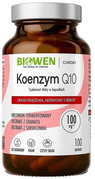 BIOWEN Koenzym Q10 100 mg 100 kaps Serdecznik Granat ZDROWE SERCE Energia