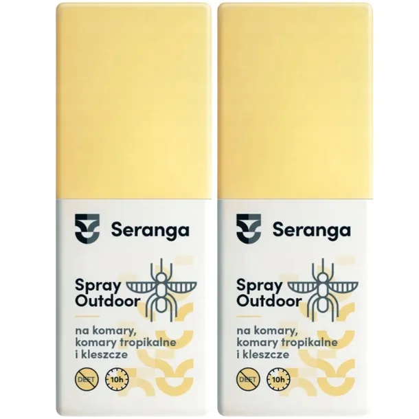 2x Seranga Spray Outdoor 100 ml NA KOMARY TROPIKALNE I KLESZCZE BEZ DEET