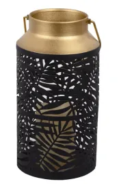 lampion-czarno-zloty-ze-swieca-led-h29cm