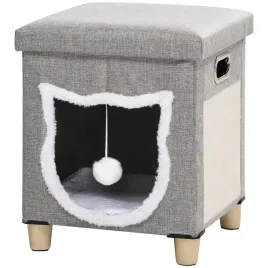 kocia-nora-pawhut-kremowa-szara-355x355x425-cm-z-poduszka