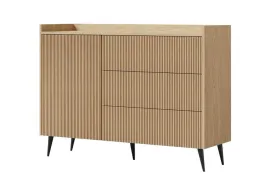 komoda-ademo-4-szerokosc-126-cm-dab-wiosenny-ryflowany-front-drzwi-3-szufla