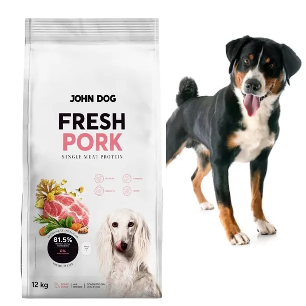 John Dog Fresh karma sucha dla psa wieprzowina 12 kg