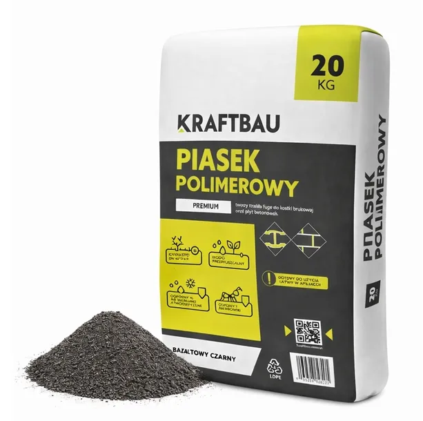 Piasek polimerowy KRAFTBAU fuga do kostki BAZALTOWY CZARNY 20kg