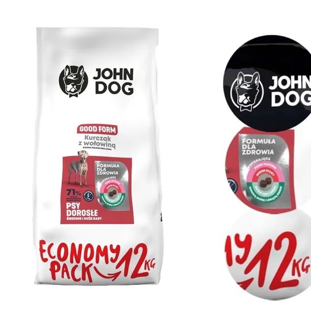 John Dog Kurczak z wołowiną 12kg