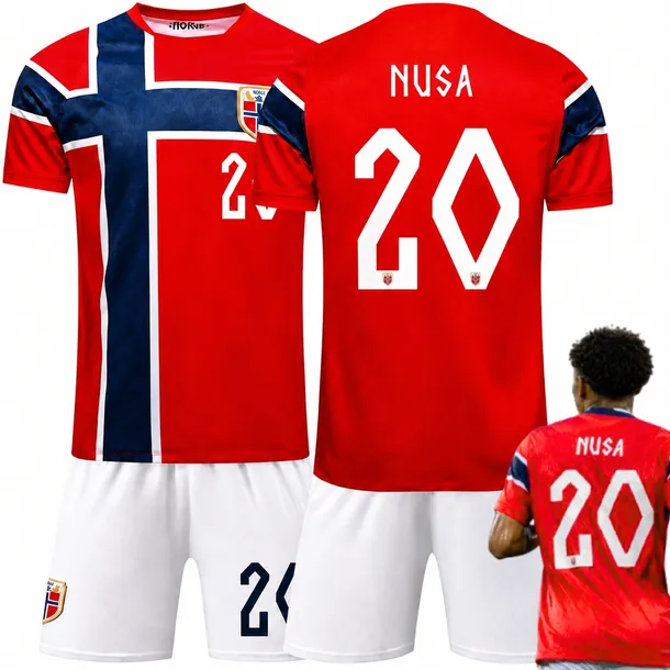 KOMPLET PIŁKARSKI KOSZULKA ANTONIO NUSA MISTRZOSTWA ŚWIATA 2026 NORWEGIA