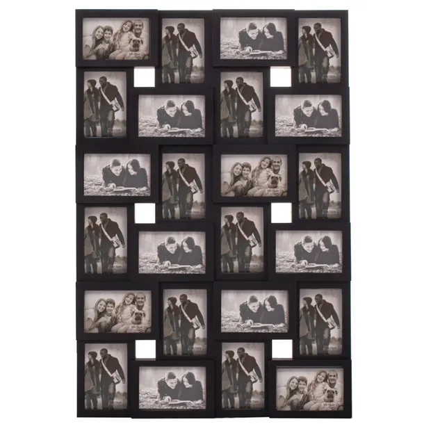 Ramka na zdjęcia 24 zdjęcia multiramka 10x15 czarna