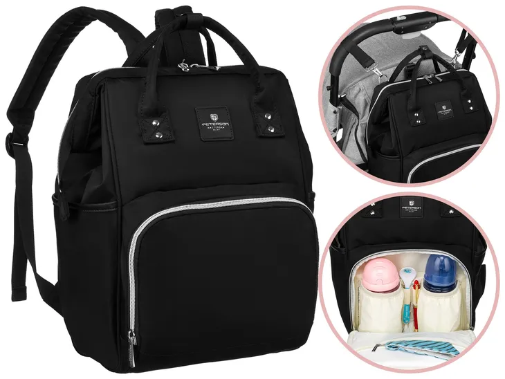 Plecak mommy bag torba do wózka termiczna pojemna organizer PETERSON