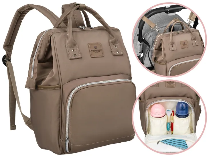 Plecak dla mamy damski wielofunkcyjny torba na wózek mommy bag PETERSON
