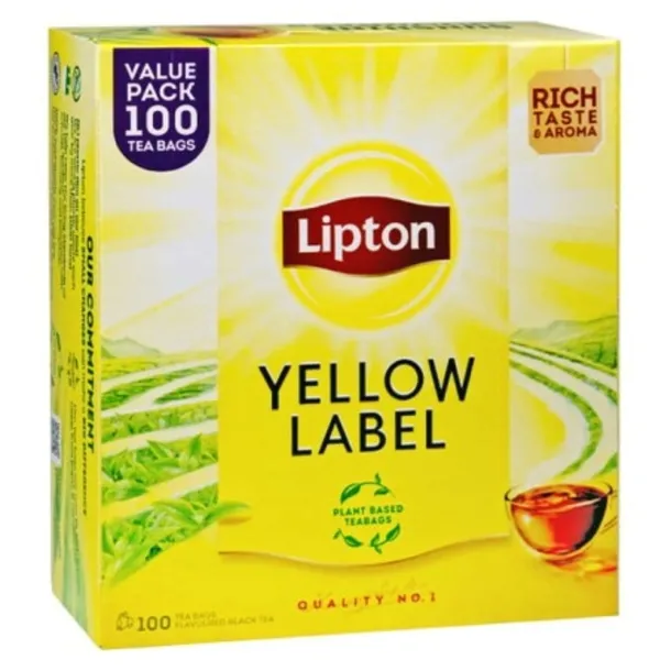 Herbata Lipton Yellow Label czarna ekspresowa 100 torebek 200g