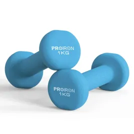 hantle-neoprenowe-proiron-2x-1-kg-niebieskie-proiron