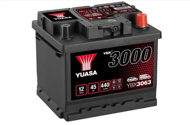 AKUMULATOR 12v YUASA YBX3063 45AH 440A P+ RADOM
