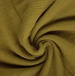 muslin-bawelniany-double-gauze-ecru-olive