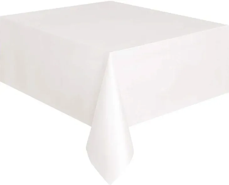 Obrus foliowy jednorazowy biały 137x274 cm