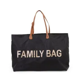 childhome-torba-family-bag-podrozna-duza-dla-mamy-czarna-zloty-napis