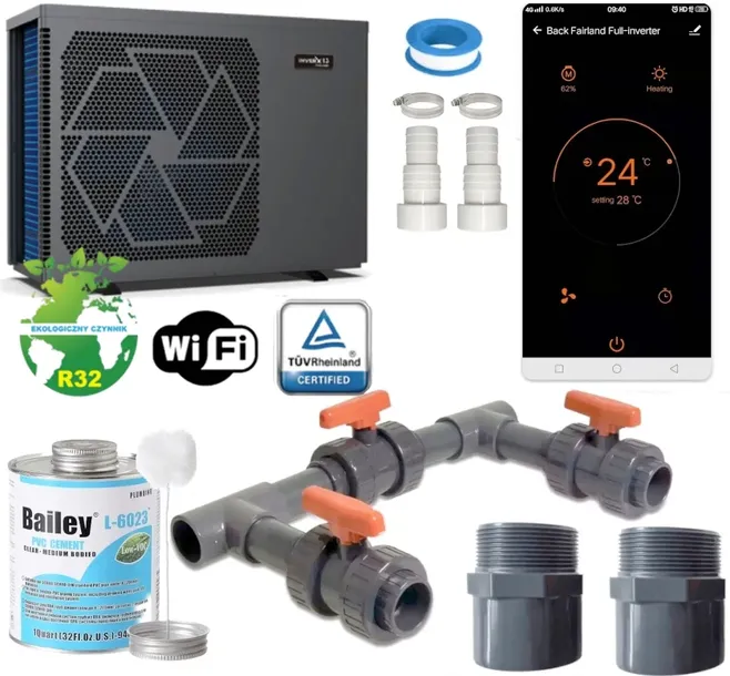 Pompa ciepła do basenu Fairland Inver-S 6 kw InverS 6 kw + BAJPAS WIFI