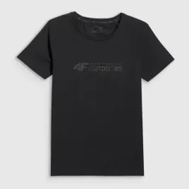4f-t-shirt-damski-okragly-dekolt-f2774-czarny-s