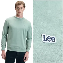 lee-patch-crew-sws-desert-sage-bawelniana-bluza-meska-z-logo-regular-fit-l
