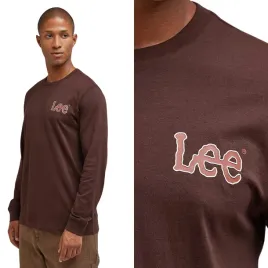 lee-ls-arabica-brazowa-bawelniana-koszulka-dlugi-rekaw-longsleeve-logo-xl