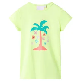 dzieciecy-t-shirt-fluorescencyjny-zolty-z-nadrukiem-drzewa-rozmiar-116