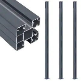 slupki-ogrodzeniowe-aluminiowe-ciemnoszare-7x7x185-cm-z-podstawa-12x12-cm