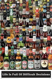 beers-life-is-full-of-difficult-choices-2024-plakat-61x915cm