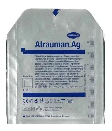 Atrauman AG opatrunek z maścią ze srebrem, 5x5cm, 1 sztuka