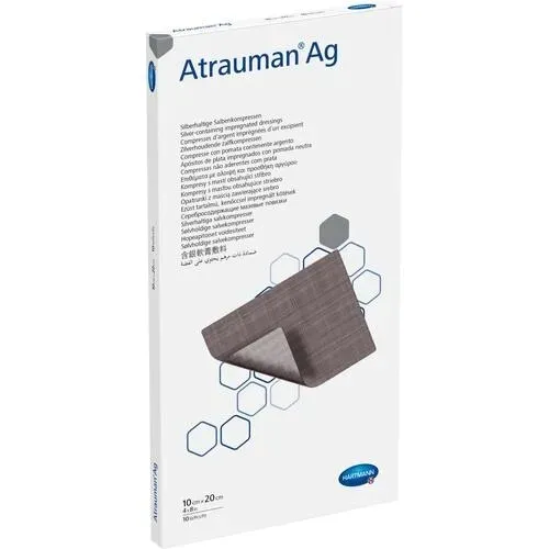 Atrauman AG, opatrunek z maścią ze srebrem, 10x20cm, 10 sztuk