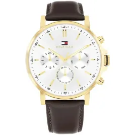 zegarek-meski-tommy-hilfiger-tyson-1710713-silver-gold-dial-brown-leather