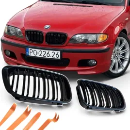 grill-bmw-e46-1997-2001-czarny-polysk-nerki-atrapa-zderzaka-dokladka-sedan