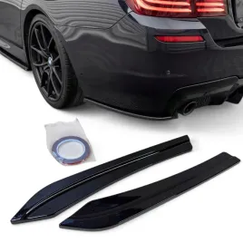 bmw-f10-f11-dokladki-tylnego-zderzaka-m-pakiet-dokladka-czarny-polysk
