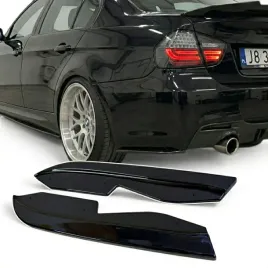 bmw-e90-e91-dokladki-tylnego-zderzaka-m-pakiet-dokladka-czarny-polysk