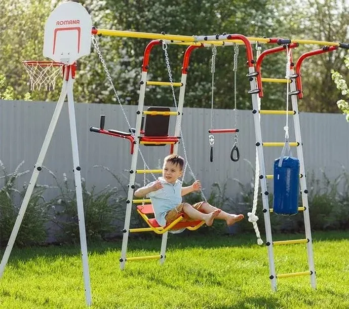 plac-zabaw-do-ogrodu-fitness-basic-zolty-wiek-dziecka-3-lata