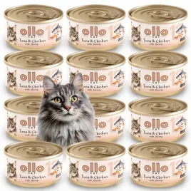 ollo-cat-nr-12-mokra-karma-dla-kota-kociat-tunczyk-kurczak-krewetki-12x70g