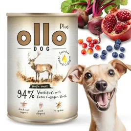 ollo-plus-mokra-karma-psa-wysokobialkowa-hipoalergiczna-jelen-kolagen-400g