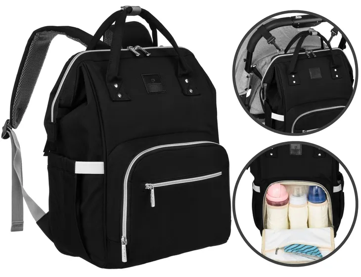 Plecak torba do wózka mommy bag pojemna organizer dla dziecka Peterson