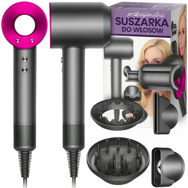 SUSZARKA DO WŁOSÓW Z JONIZACJĄ 5W1 DYFUZOR REGULACJA 3 PRĘDKOŚCI 1600W