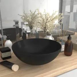 umywalka-lazienkowa-ceramiczna-matowa-czern-okragla