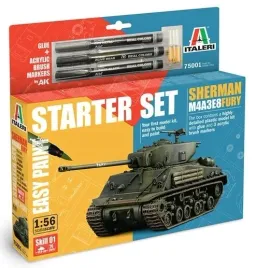 italeri-75001-m4a3e8-sherman-fury-starter-set-easy-paint-1-56