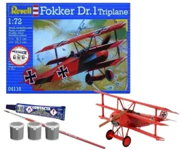 revell-74116-starter-kit-1-72-fokker-dr-1-triplane-red-baron