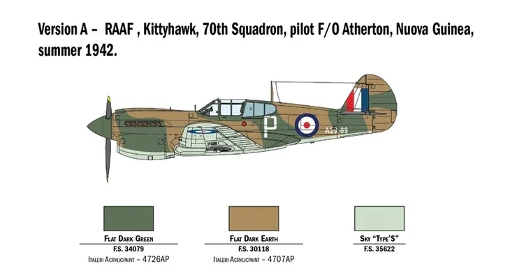 1-48-p-40-e-k-kittyhawk-model-samolotu-okres-ii-wojna-swiatowa
