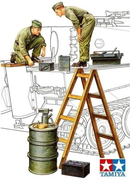 1-35-tamiya-35180-german-tank-engine-maintenance-crew-set-stan-nowy
