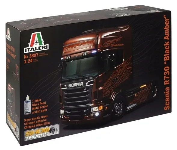 1:24 Ciężarówka Scania R730 Black Amber