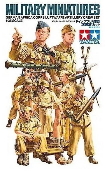 1:35 Tamiya 35343 German Africa Corps Luftwaffe Artillery Crew Set