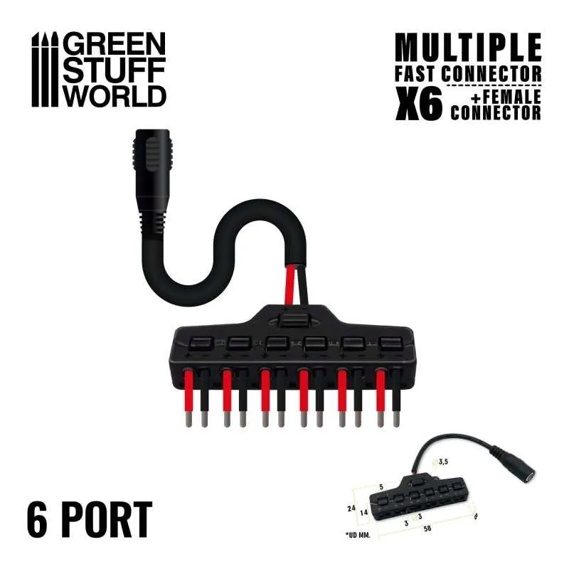 multiple-fast-connector-x6-jack-female-connector