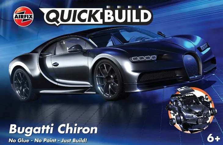 airfix-j6025-quickbuild-bugatti-chiron-black
