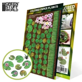 colored-paper-plants-lilly-pads-papierowe-rosliny