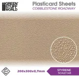 plasticard-cobblestone-roadway-textured-sheet-arkusz-a4-stan-nowy