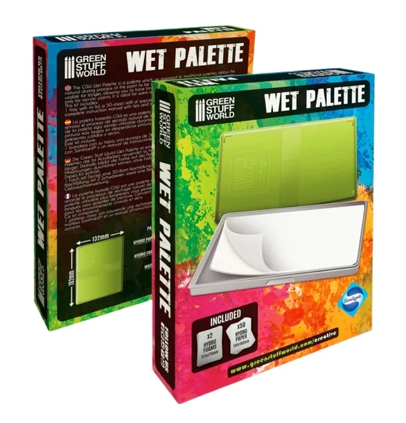 Green Stuff Wet Palette mokra paleta - kpl